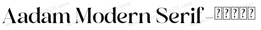 Aadam Modern Serif字体转换